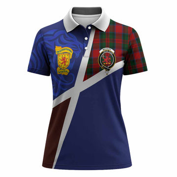 MacDuff (McDuff) The Scottish Football Crest Women Polo Shirt Lion-Tartan Army