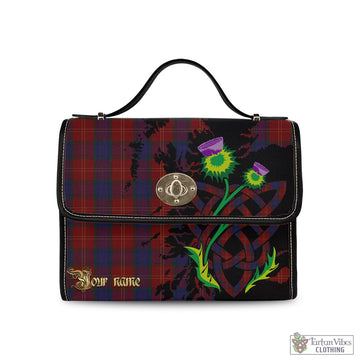 Tartan Vibes Clothing MacEdward Tartan Waterproof Canvas Bag with Scotland Map and Thistle Celtic Accents