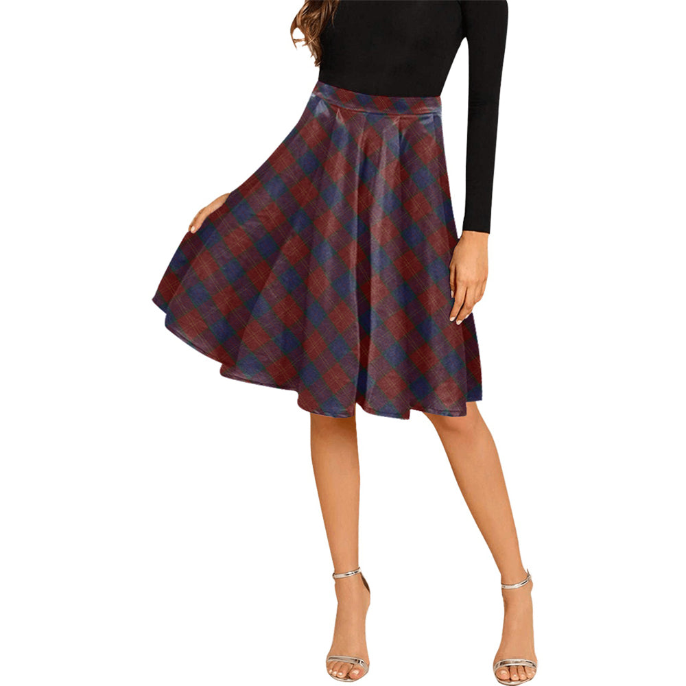 MacEdward (McEdward) Tartan Melete Pleated Midi Skirt Cross Style Female - Tartan Vibes Clothing