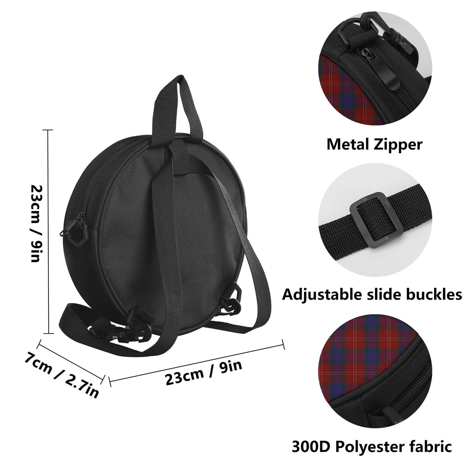 MacEdward (McEdward) Tartan Round Satchel Bags - Tartan Vibes Clothing