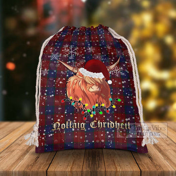 MacEdward (McEdward) Tartan Christmas Santa's Bag with Twinkle Highland Cattle - Tartan Vibes Clothing