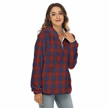 MacEdward (McEdward) Tartan Women's Borg Fleece Hoodie with Half Zip Female - Tartan Vibes Clothing