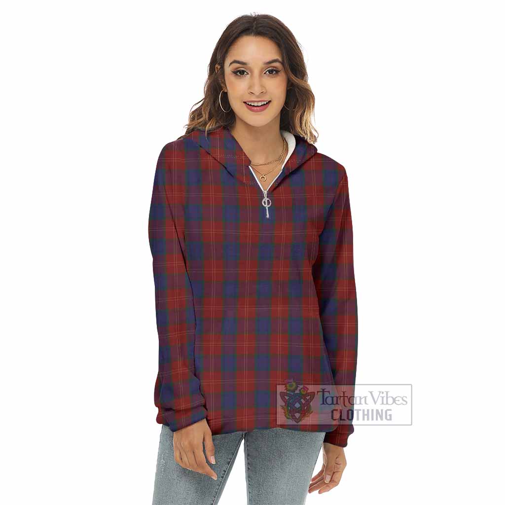 MacEdward (McEdward) Tartan Women's Borg Fleece Hoodie with Half Zip - Tartan Vibes Clothing