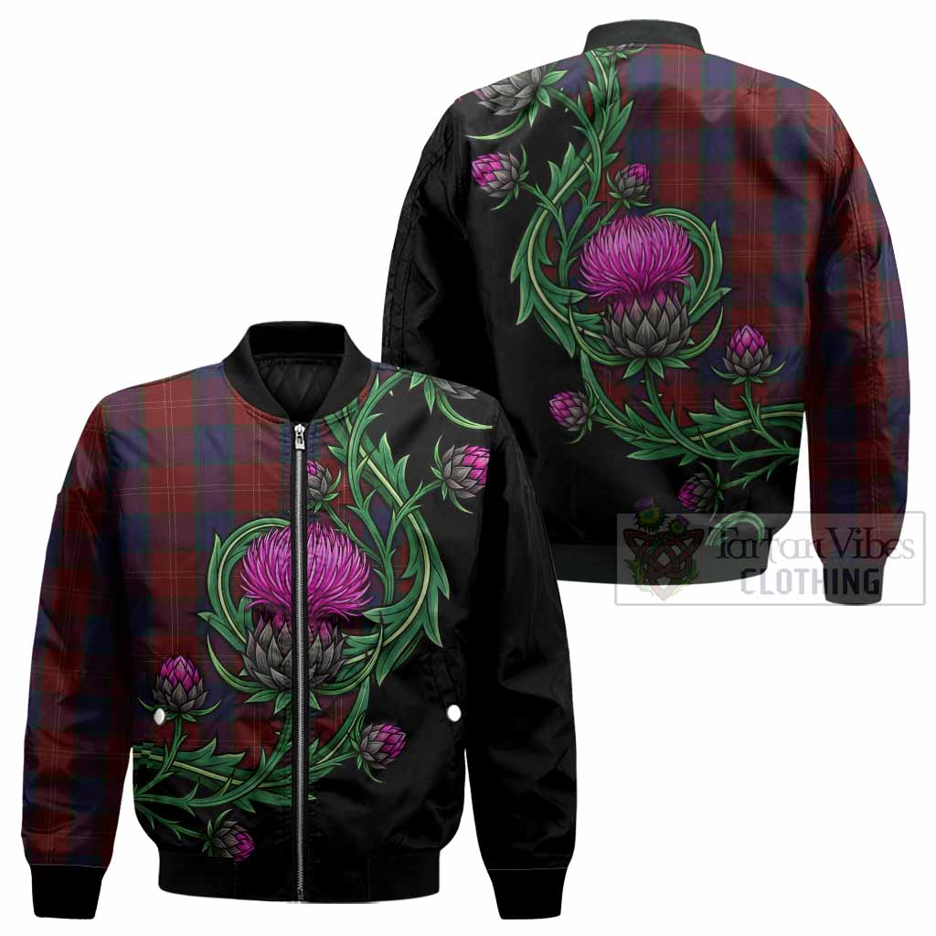 MacEdward (McEdward) Tartan Bomber Jacket Resilient Scottish Thistle - Tartan Vibes Clothing