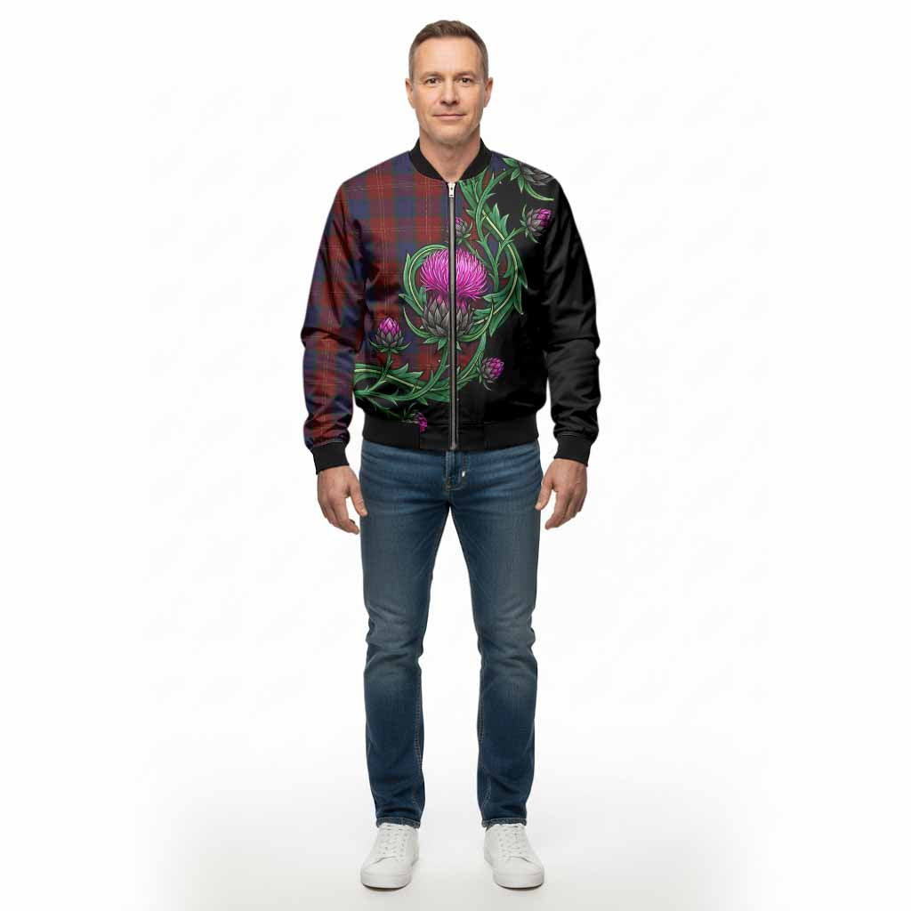 MacEdward (McEdward) Tartan Bomber Jacket Resilient Scottish Thistle - Tartan Vibes Clothing
