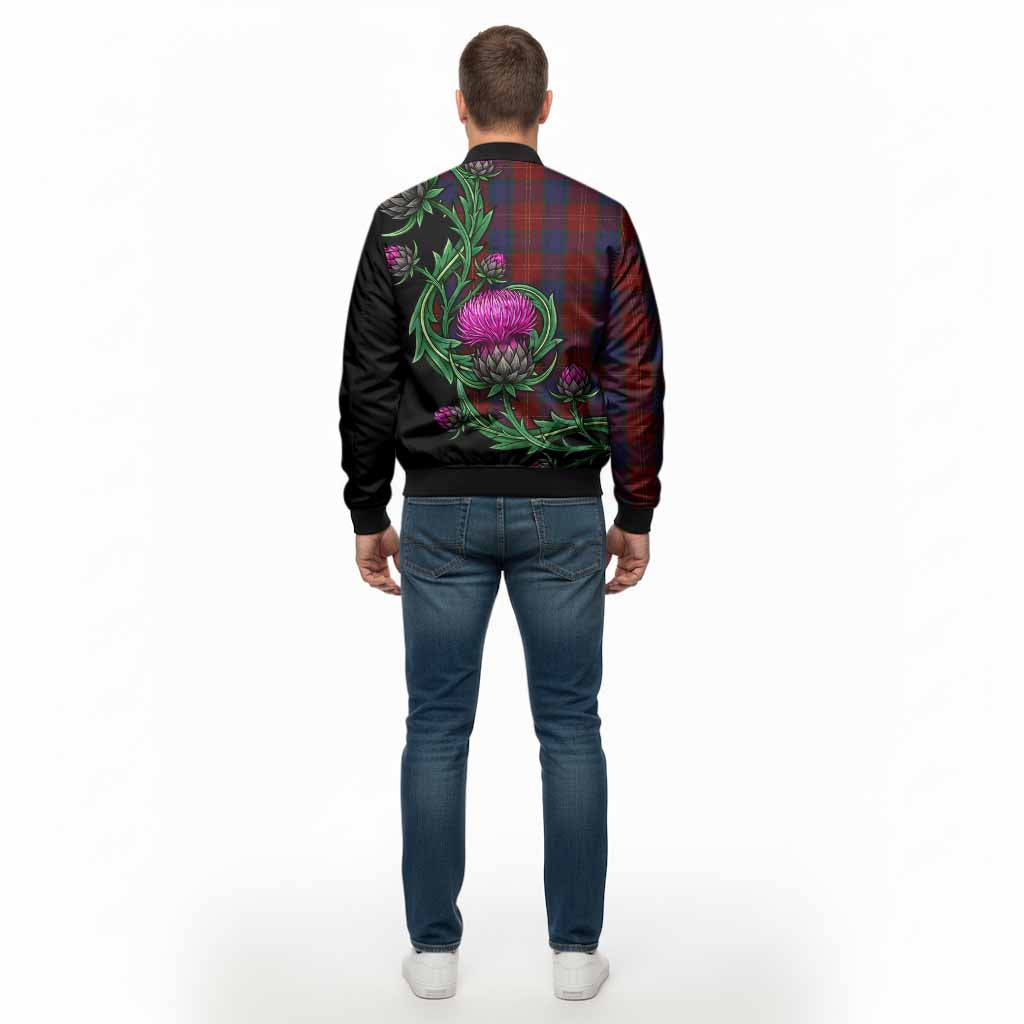 MacEdward (McEdward) Tartan Bomber Jacket Resilient Scottish Thistle - Tartan Vibes Clothing