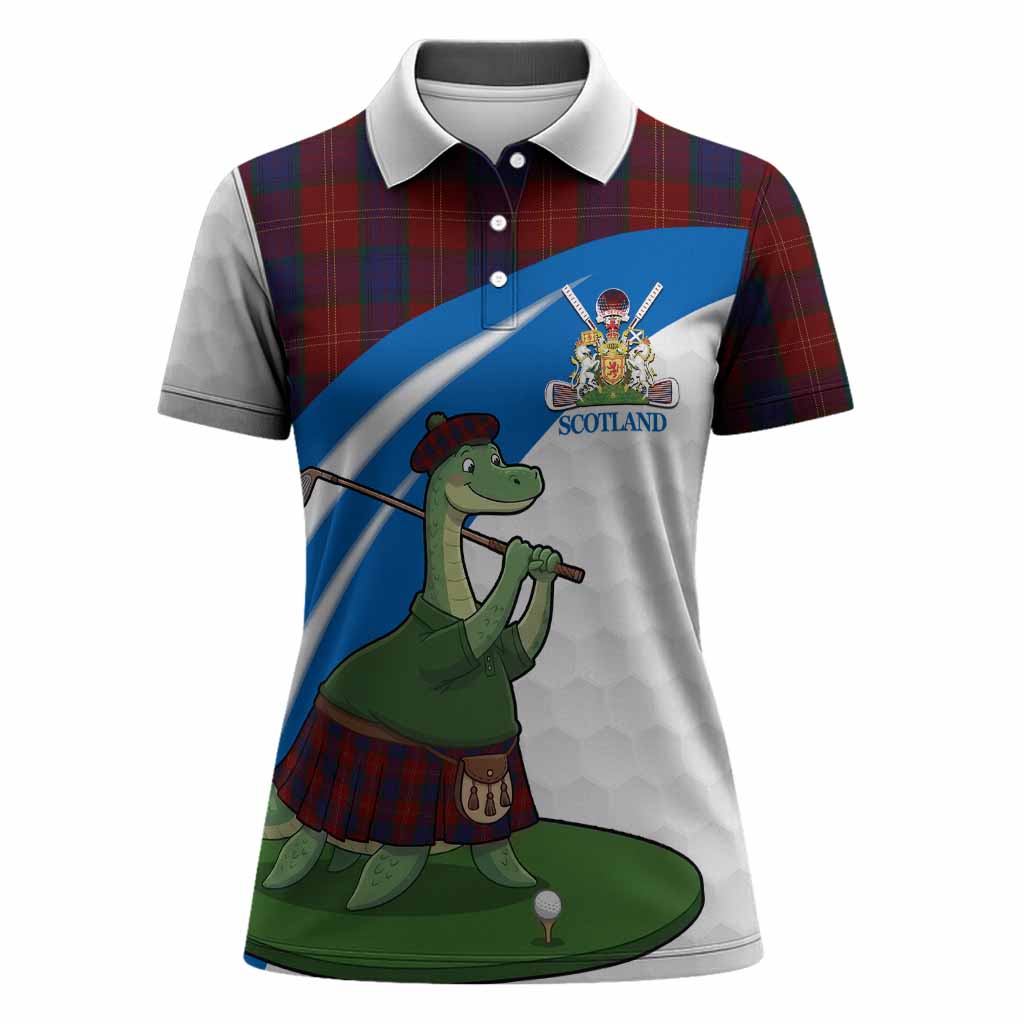 MacEdward (McEdward) Tartan Crest Golf Nessie Women Polo Shirt Loch Ness Monster Sporty Style