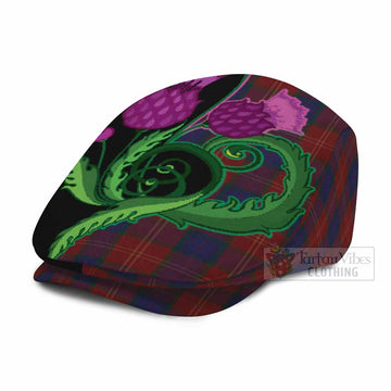 MacEdward (McEdward) Tartan Flat Cap, Jeff Cap Traditional Scottish Thistle