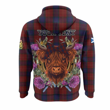 MacEdward (McEdward) Tartan Hoodie Scottish Thistle Heilan Coo