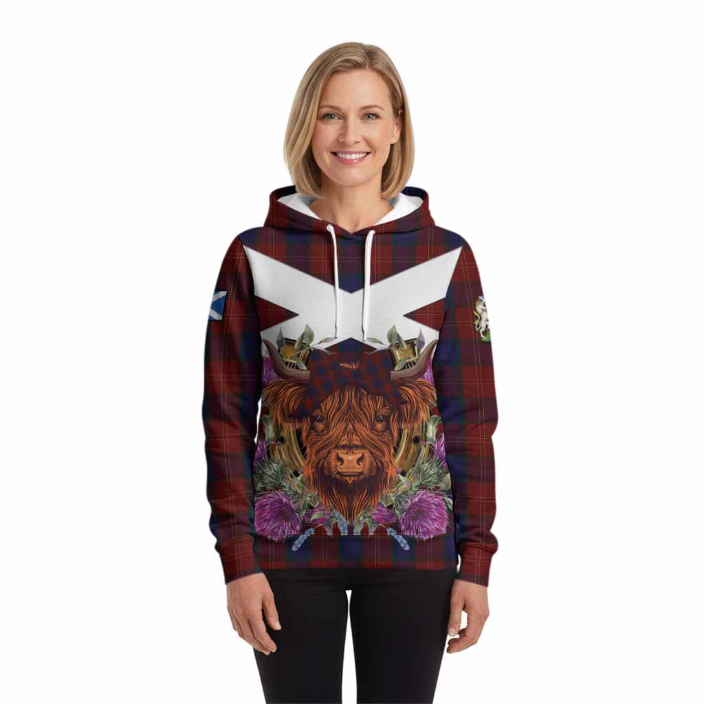 MacEdward (McEdward) Tartan Hoodie Scottish Thistle Heilan Coo