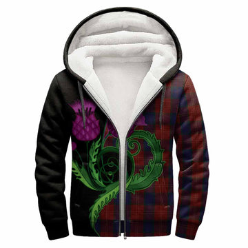 MacEdward (McEdward) Tartan Sherpa Hoodie Traditional Scottish Thistle