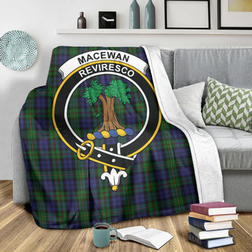 MacEwan Tartan Blanket with Family Crest