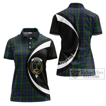 MacEwan (MacEwen) Tartan Women's Polo Shirt with Family Crest Circle Style