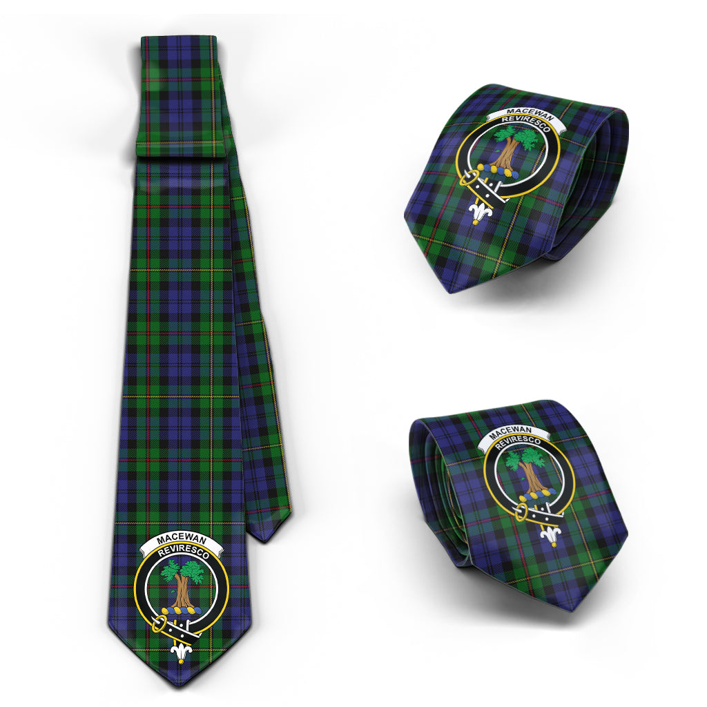 MacEwan (MacEwen) Tartan Classic Necktie with Family Crest Necktie One Size - Tartan Vibes Clothing
