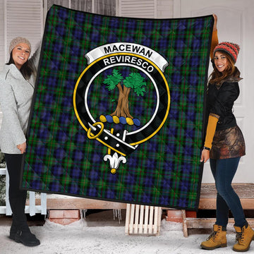 MacEwan (MacEwen) Tartan Quilt with Family Crest