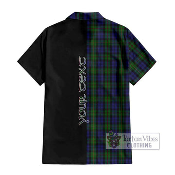 MacEwan (MacEwen) Tartan Hawaiian Shirt with Family Crest and Half Of Me Style