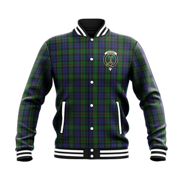 MacEwan (MacEwen) Tartan Baseball Jacket with Family Crest