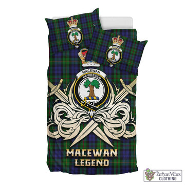 MacEwan (MacEwen) Tartan Bedding Set with Clan Crest and the Golden Sword of Courageous Legacy