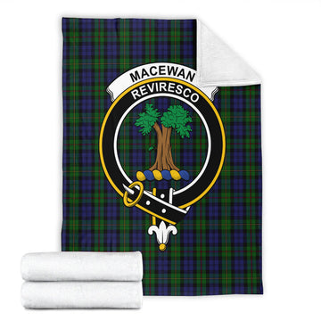 MacEwan Tartan Blanket with Family Crest