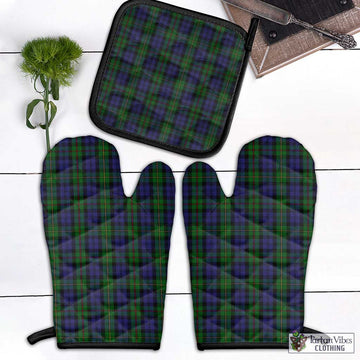 MacEwan (MacEwen) Tartan Combo Oven Mitt & Pot-Holder Combo 1 Oven Mitt & 1 Pot-Holder Black - Tartan Vibes Clothing