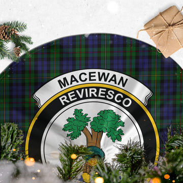 MacEwan (MacEwen) Tartan Christmas Tree Skirt with Family Crest