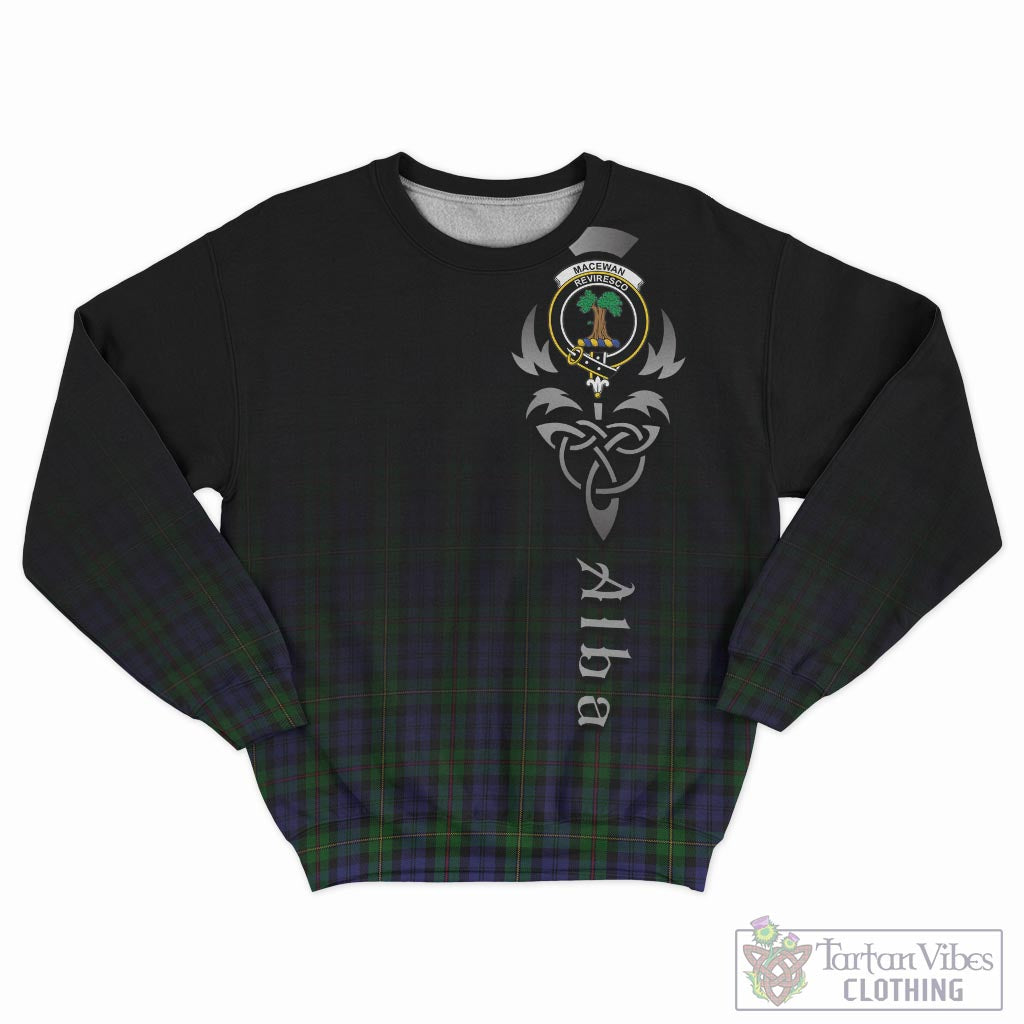 Tartan Vibes Clothing MacEwan Tartan Sweatshirt Featuring Alba Gu Brath Family Crest Celtic Inspired