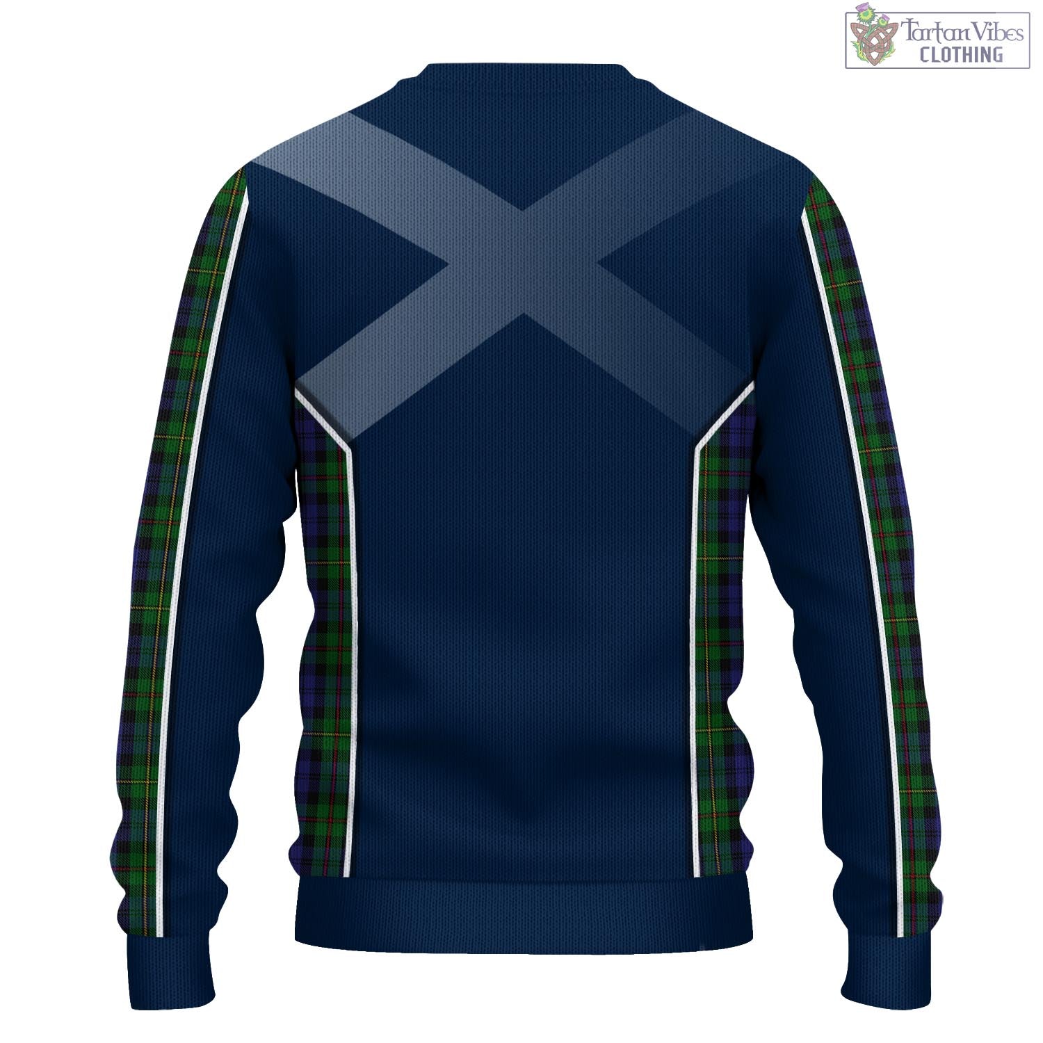 Tartan Vibes Clothing MacEwan Tartan Knitted Sweatshirt with Family Crest and Scottish Thistle Vibes Sport Style