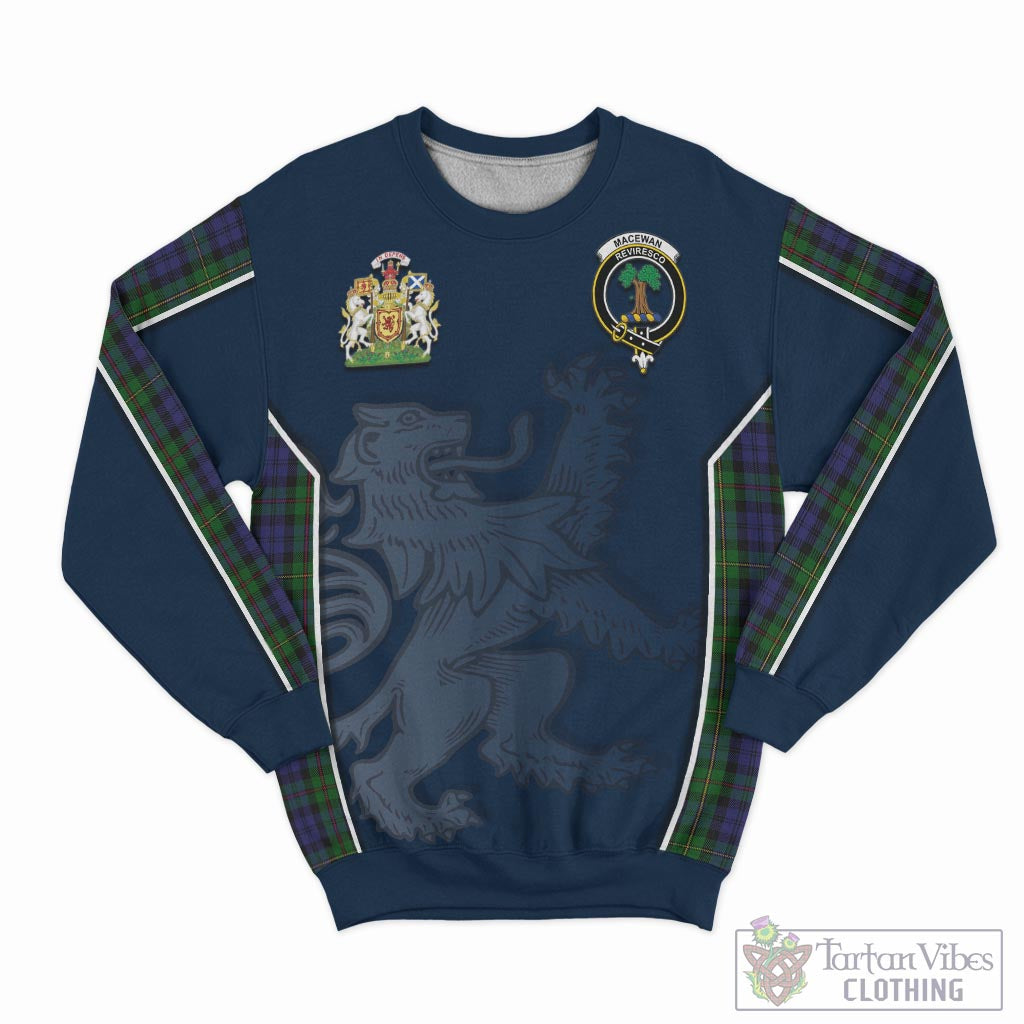 Tartan Vibes Clothing MacEwan Tartan Sweater with Family Crest and Lion Rampant Vibes Sport Style