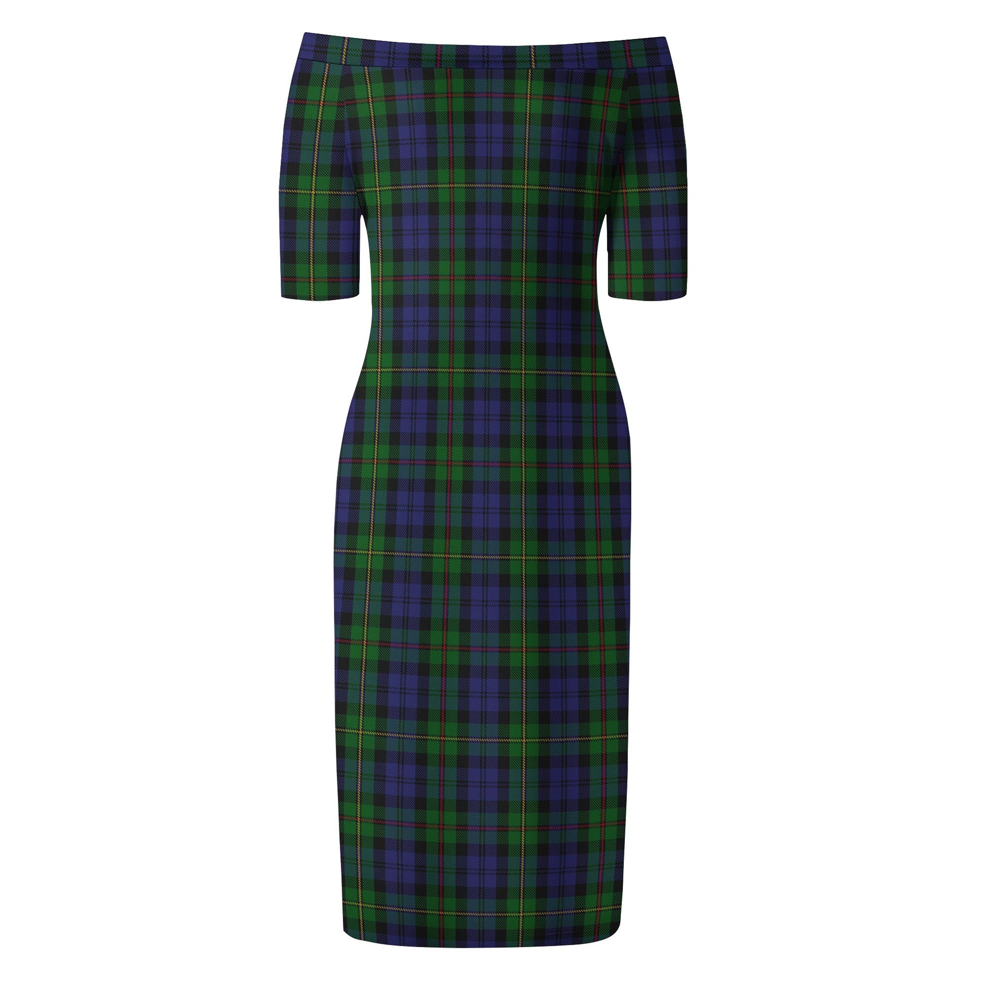 MacEwan Tartan Off Shoulder Lady Dress - Tartanvibesclothing