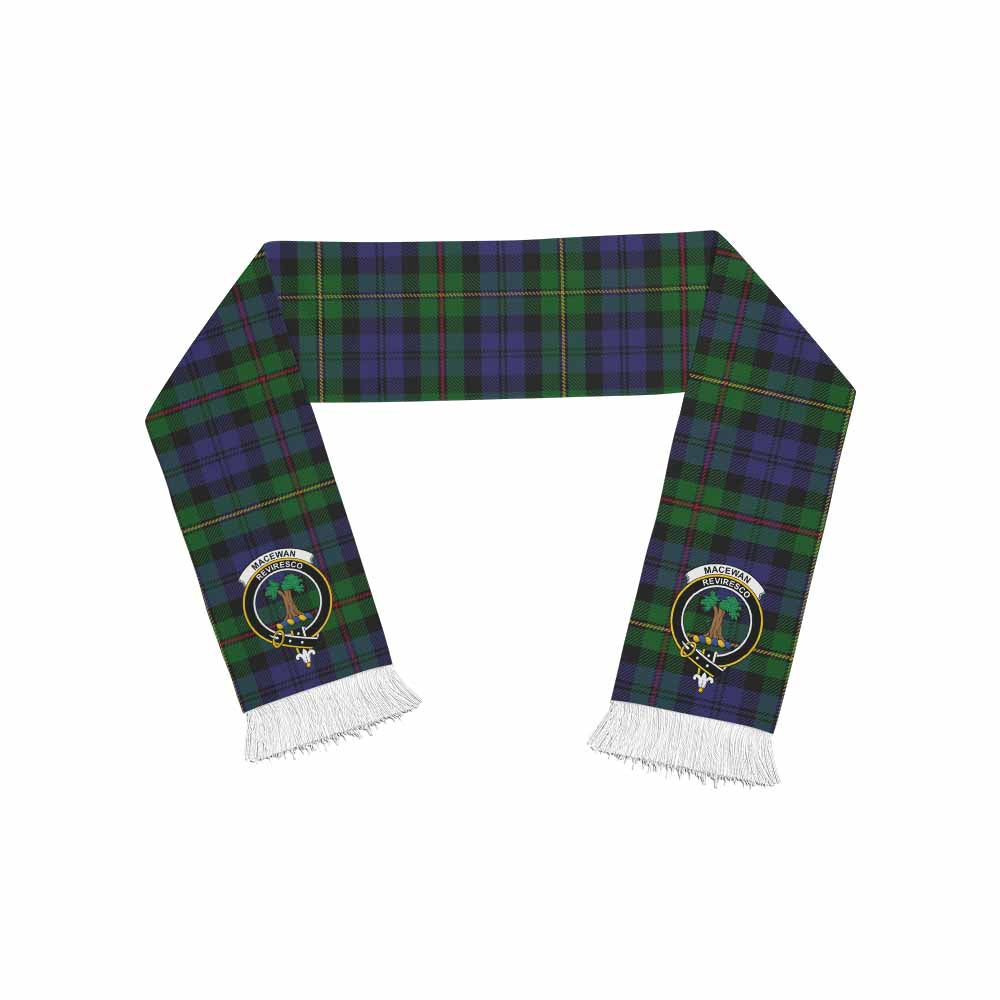 Tartan Vibes Clothing MacEwan (MacEwen) Tartan Ruffneck Scarf with Family Crest