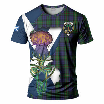 Tartan Vibes Clothing MacEwan (MacEwen) Tartan Family Crest T-Shirt Scottish Thistle Celtic Inspired
