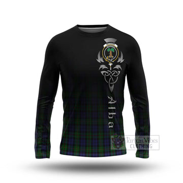 Tartan Vibes Clothing MacEwan (MacEwen) Tartan Long Sleeve T-Shirt Featuring Alba Gu Brath Family Crest Celtic Inspired