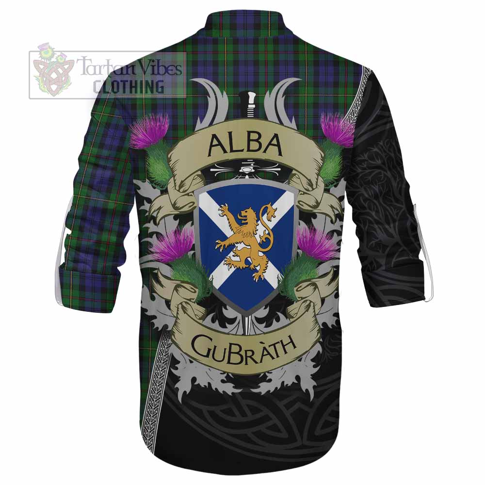 Tartan Vibes Clothing MacEwan (MacEwen) Tartan Family Crest Ghillie Kilt Shirt Lion Rampant Royal Thistle Shield Celtic Inspired