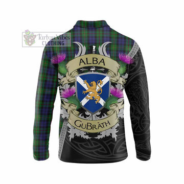 Tartan Vibes Clothing MacEwan (MacEwen) Tartan Family Crest Long Sleeve Polo Shirt Lion Rampant Royal Thistle Shield Celtic Inspired