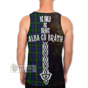 MacEwan (MacEwen) Tartan Family Crest Men's Tank Top Alba Gu Brath Be Brave Lion Ancient Style