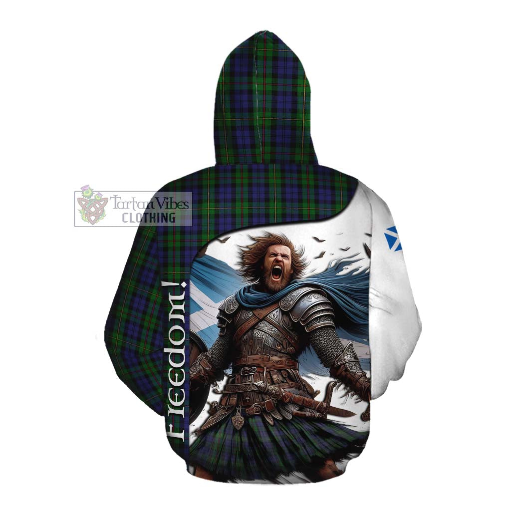 Tartan Vibes Clothing MacEwan (MacEwen) Crest Tartan Cotton Hoodie Inspired by the Freedom of Scottish Warrior
