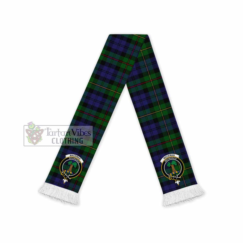 Tartan Vibes Clothing MacEwan (MacEwen) Tartan Ruffneck Scarf with Family Crest