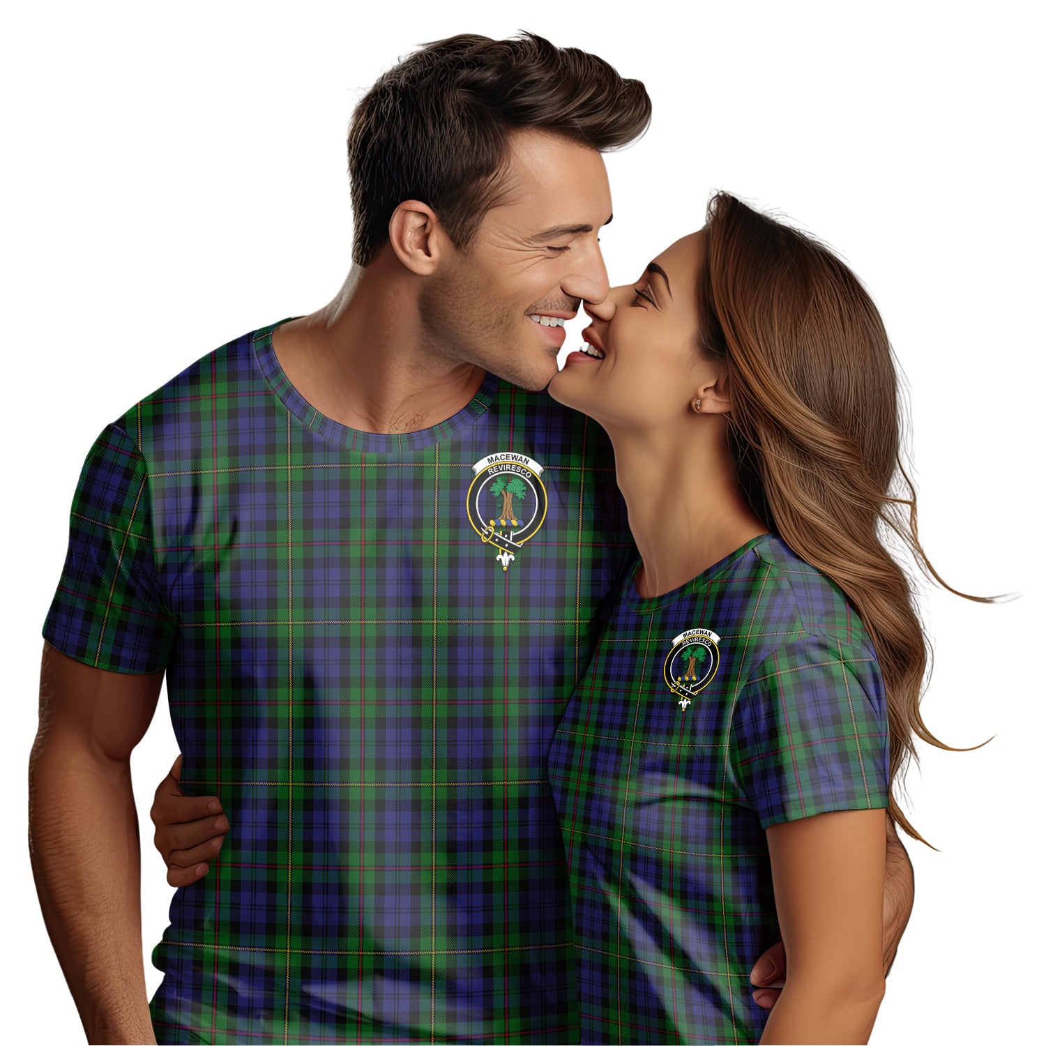 MacEwan-MacEwen Tartan T-Shirt with Family Crest - Tartan Vibes Clothing