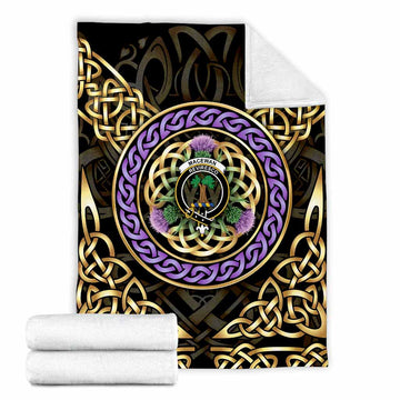 MacEwan (MacEwen) Clan Crest Blanket Celtic Scottish Thistle