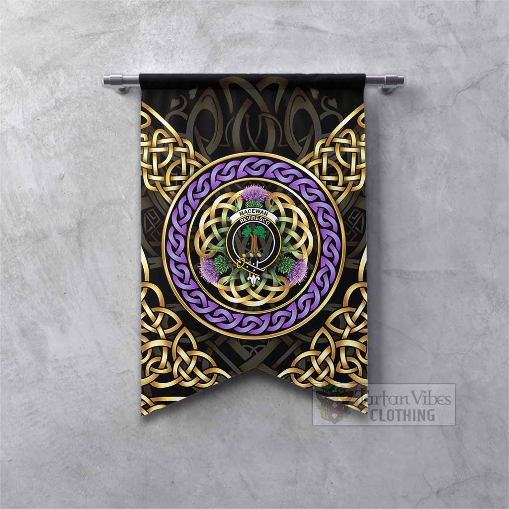 MacEwan (MacEwen) Clan Crest Gonfalon Celtic Scottish Thistle