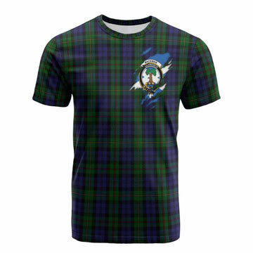 MacEwan (MacEwen) Clan Crest In Me Tartan Cotton T-shirt Scotland Flag Style
