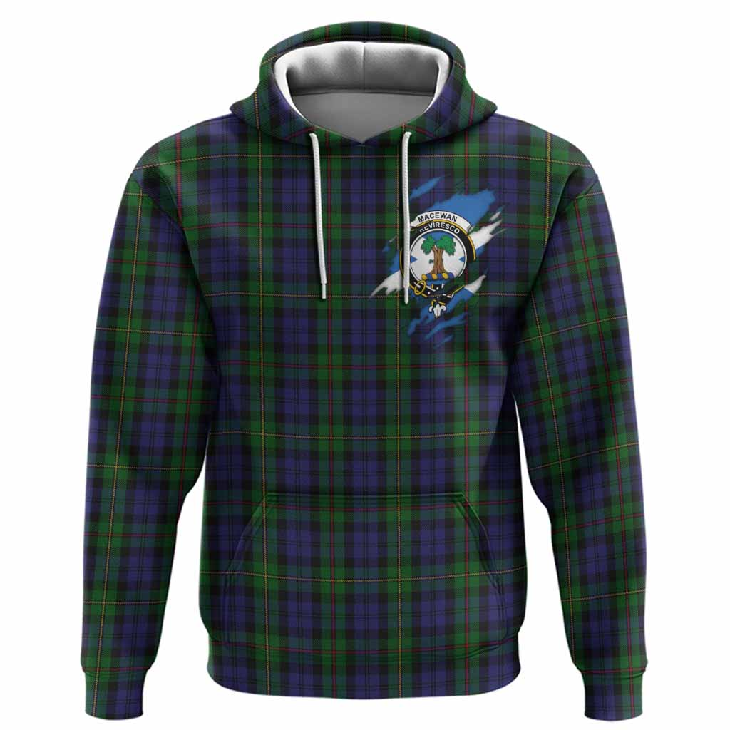 MacEwan (MacEwen) Clan Crest In Me Tartan Hoodie Scotland Flag Style