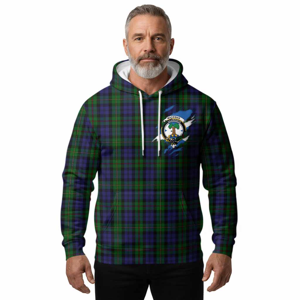 MacEwan (MacEwen) Clan Crest In Me Tartan Hoodie Scotland Flag Style