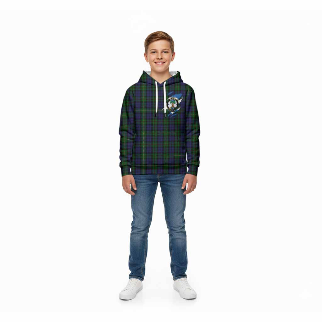 MacEwan (MacEwen) Clan Crest In Me Tartan Kid Hoodie Scotland Flag Style