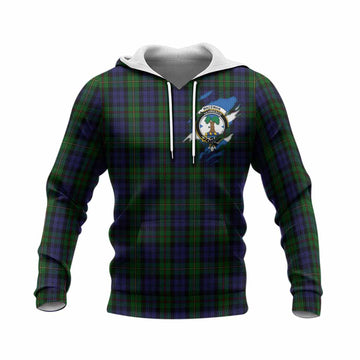 MacEwan (MacEwen) Clan Crest In Me Tartan Knitted Hoodie Scotland Flag Style