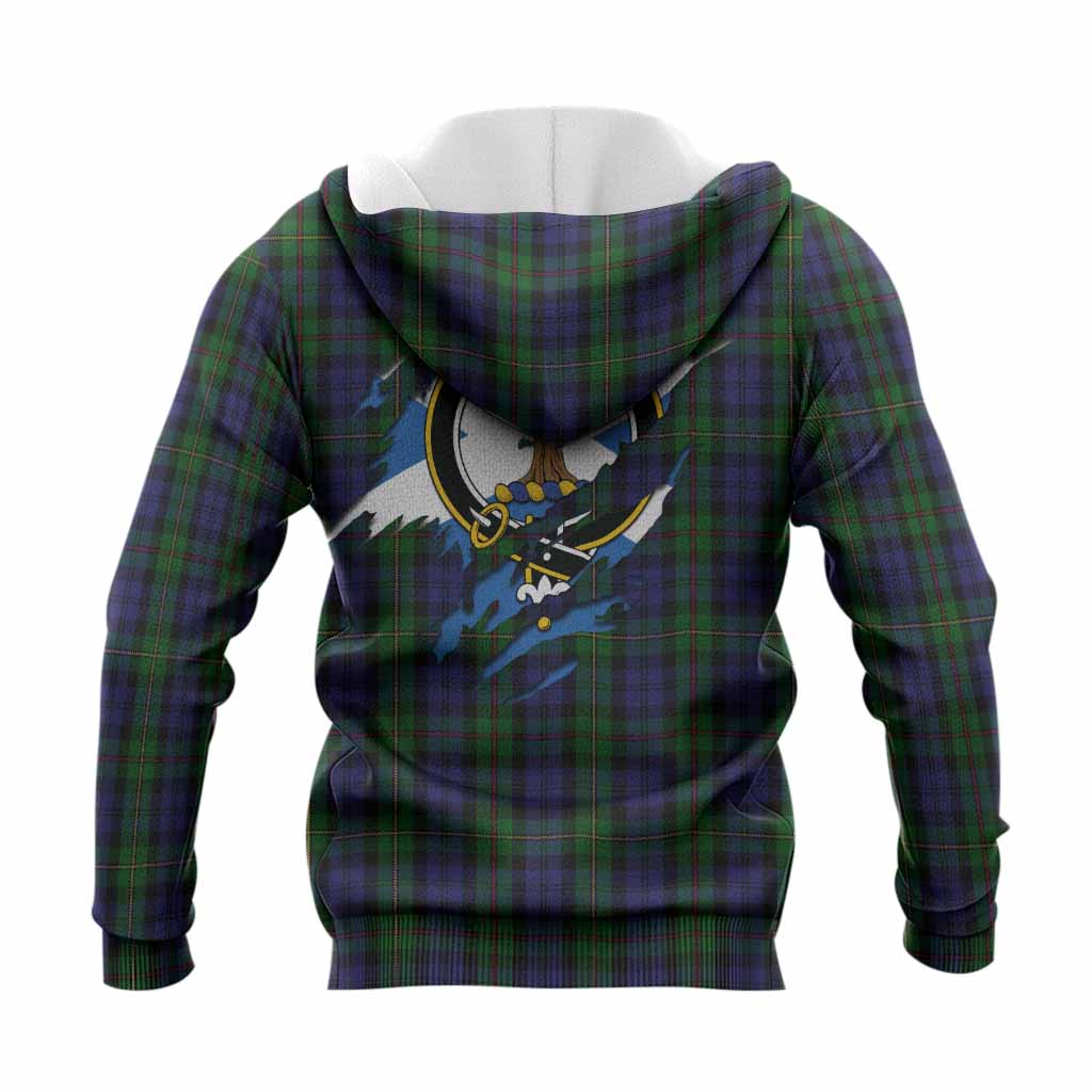 MacEwan (MacEwen) Clan Crest In Me Tartan Knitted Hoodie Scotland Flag Style