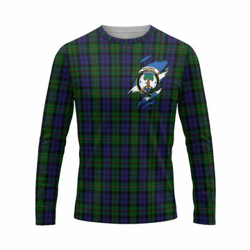 MacEwan (MacEwen) Clan Crest In Me Tartan Long Sleeve T-Shirt Scotland Flag Style