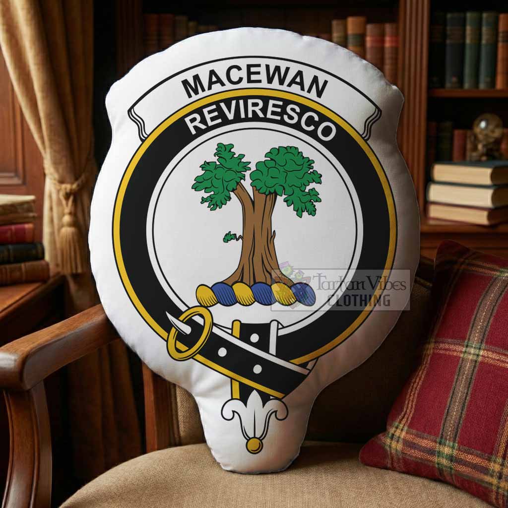 MacEwan (MacEwen) Clan Crest Shaped Throw Pillow, Scottish Clan Badge Decorative Pillow