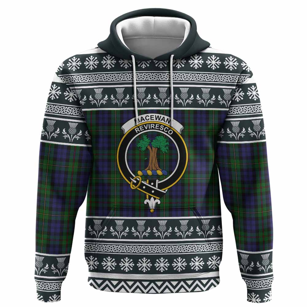 MacEwan (MacEwen) Clan Tartan Christmas Hoodie with Family Crest - Tartan Vibes Clothing