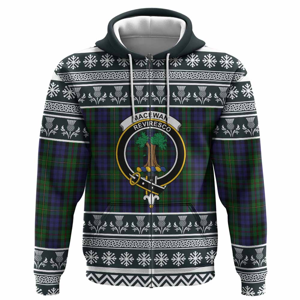 MacEwan (MacEwen) Clan Tartan Christmas Hoodie with Family Crest - Tartan Vibes Clothing